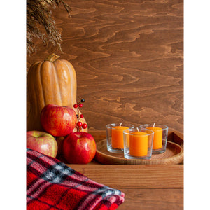 CANDWAX Orange Votive Candles Set of 36