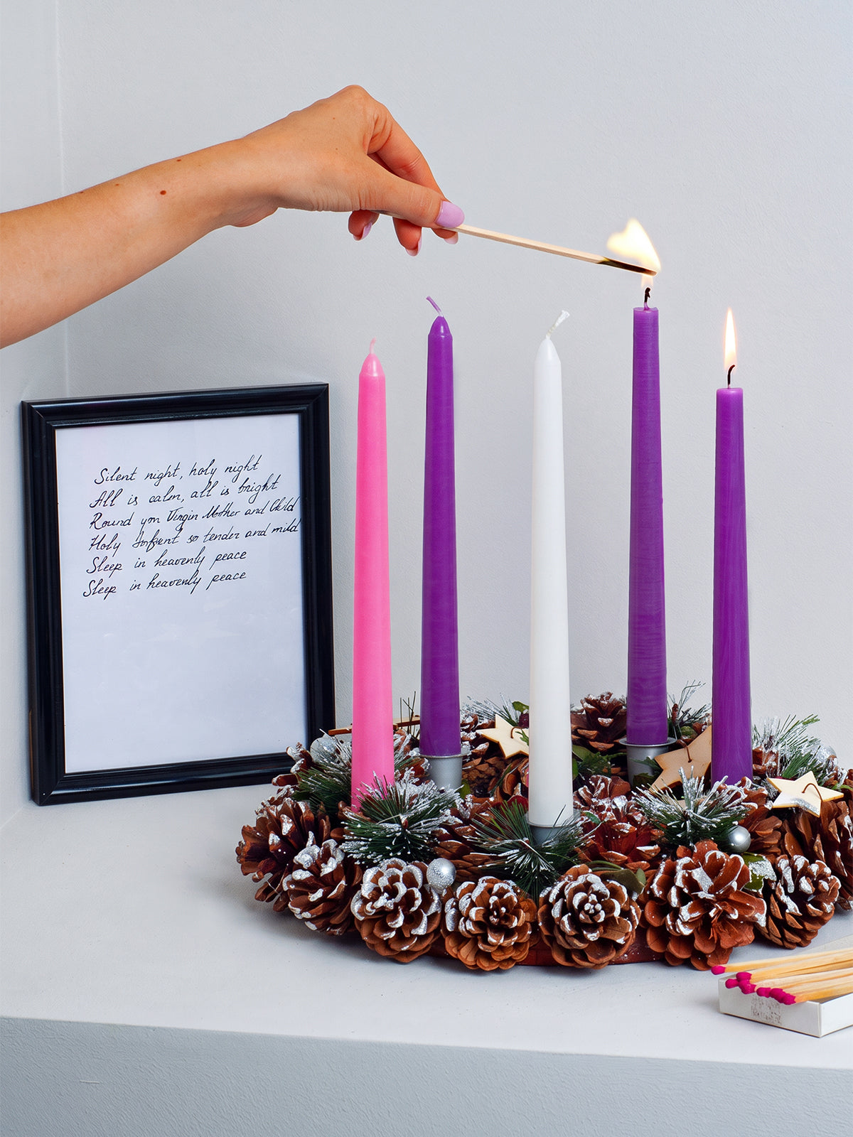 Advent Taper Candles - 5 pack