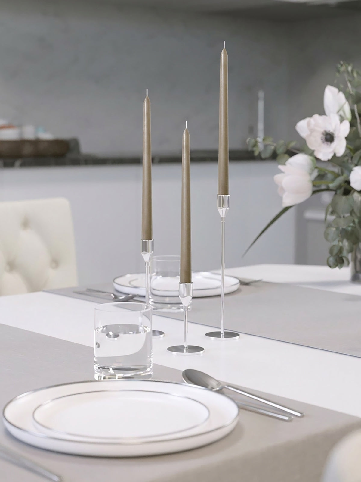 Sand Taper Candles - 12 pack