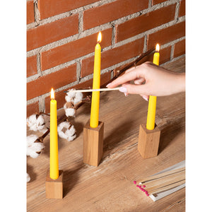 CANDWAX Yellow Taper Candles