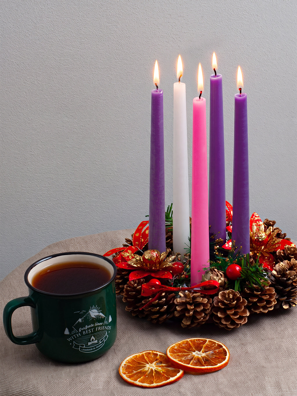 Advent Taper Candles - 5 pack