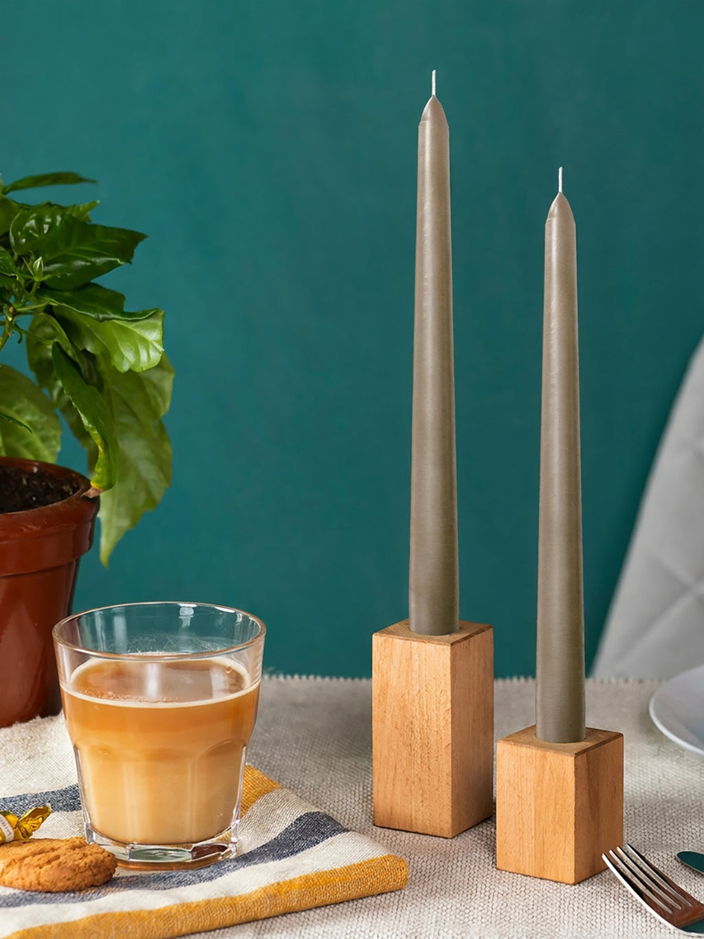 Sand Taper Candles - 12 pack