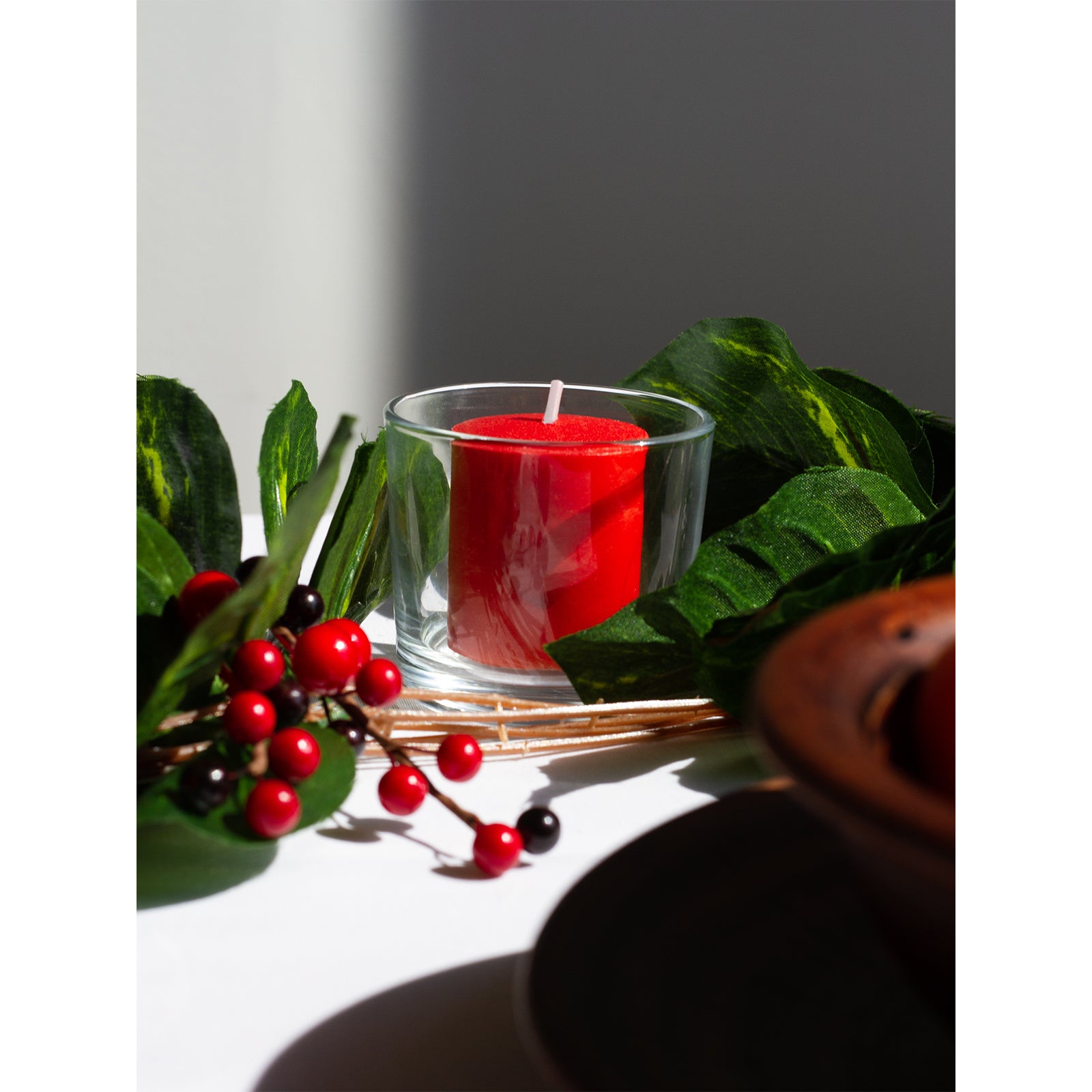 CANDWAX 15 Hour Votive Candles Set of 36 - Red Candles Perfect as Unscented Christmas Candles or Luminaries Candles - 1.5x1.7 inch Red Votive Candles