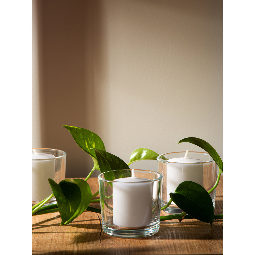 CANDWAX 15 Hour Votive Candles Set of 36 - White Candles Perfect as Wedding Candles or Emergency Candles - 1.5x1.7 inch Unscented White Votive Candles