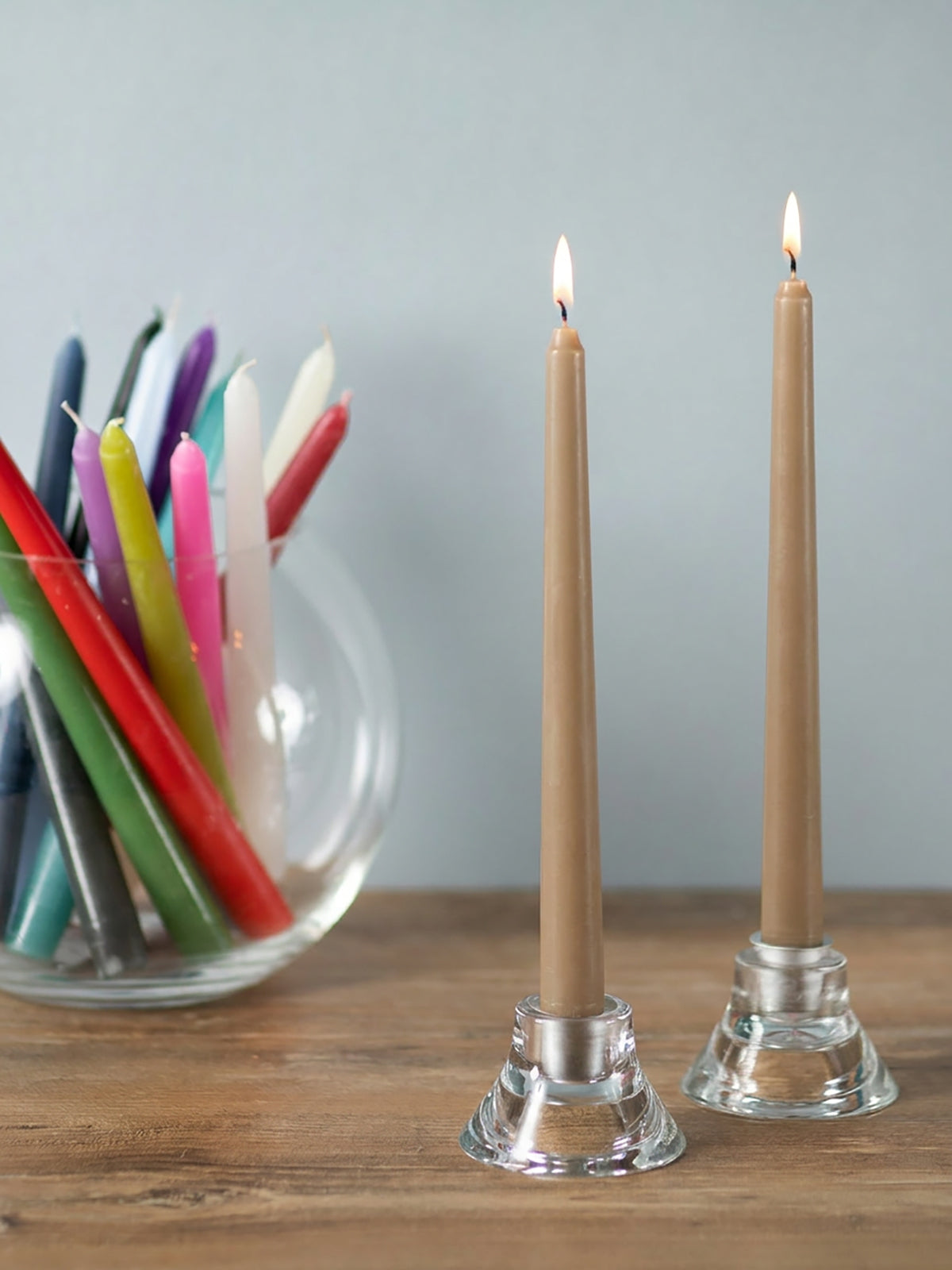 Sand Taper Candles - 12 pack