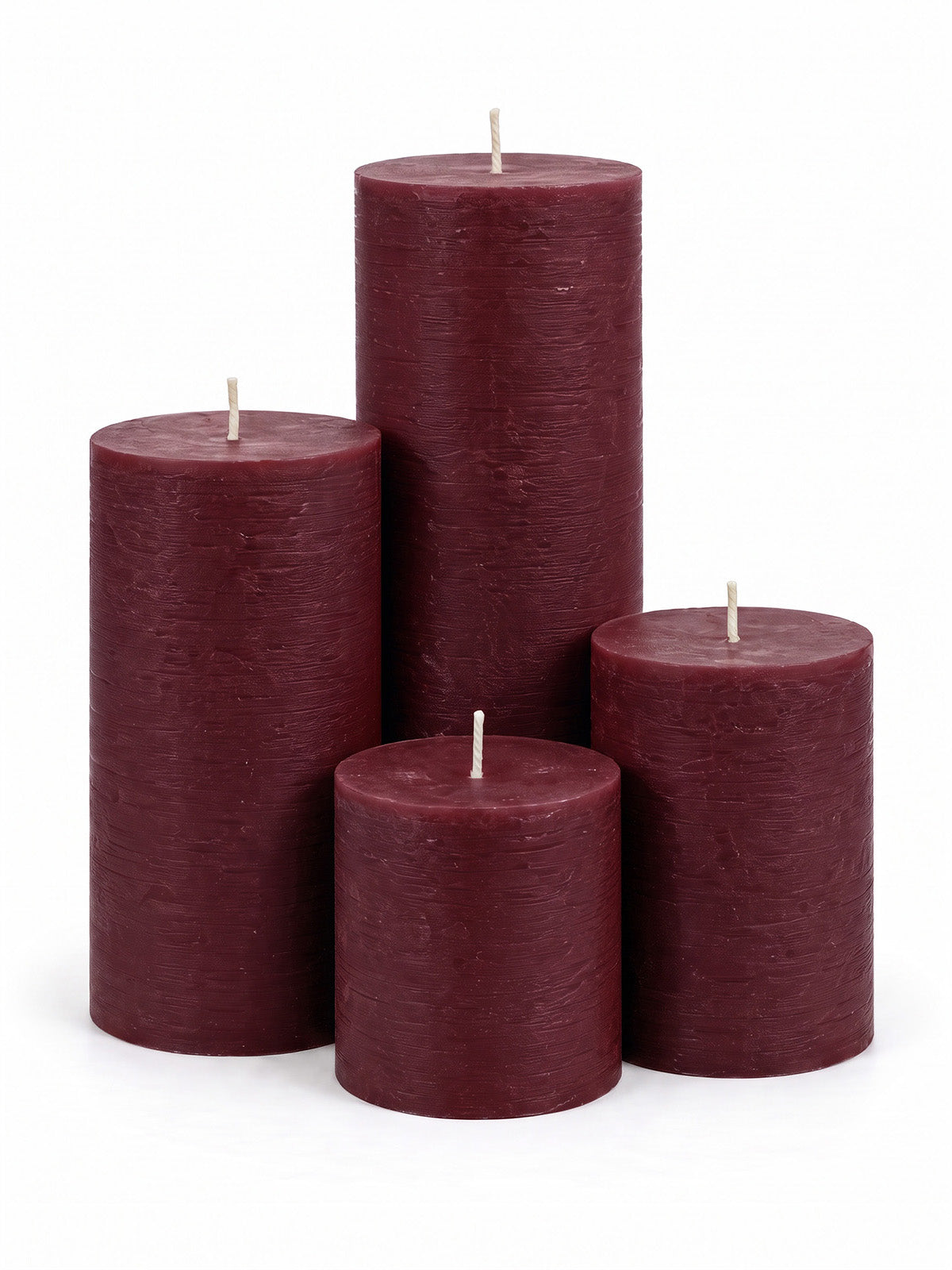 Burgundy Pillar Candles