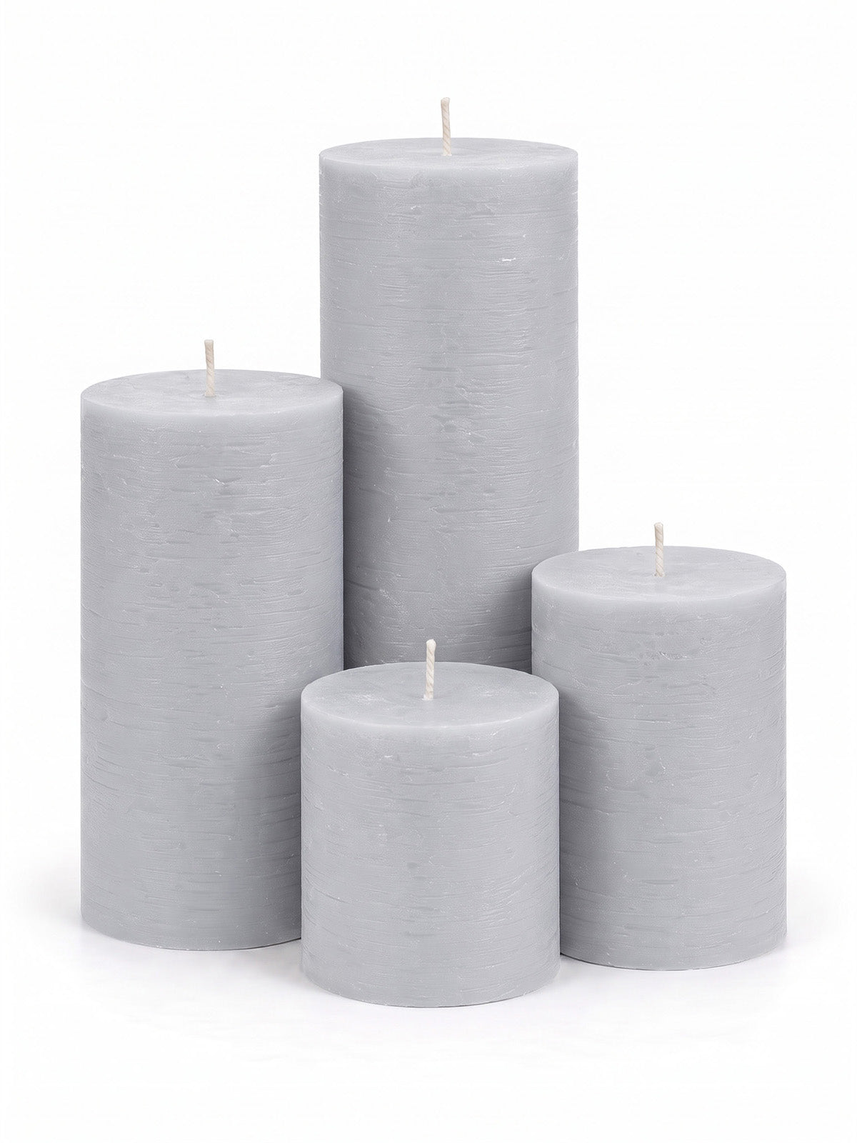 Light Gray Pillar Candles