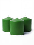 Green Pillar Candles  - Solid Texture