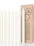 Ivory Straight Candles - 12 pack