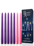 Advent Taper Candles - 12 pack