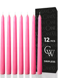 Pink Taper Candles - 12 pack