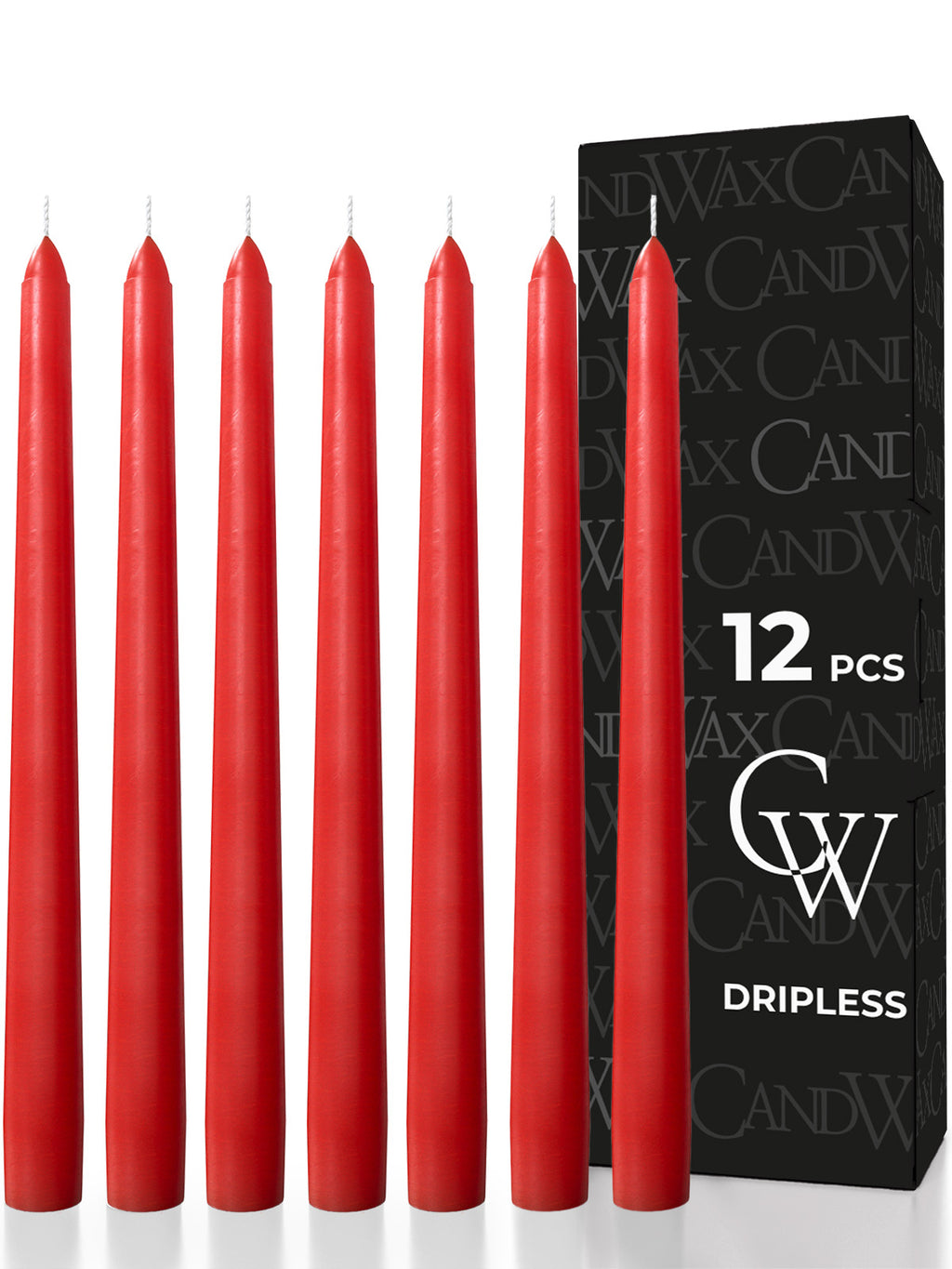 Red Taper Candles - 12 pack