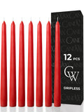 Red Taper Candles - 12 pack