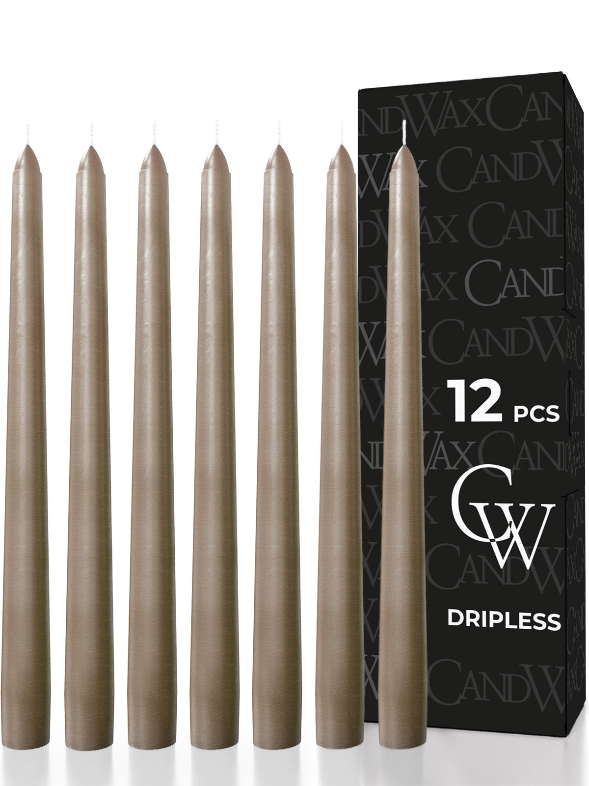 Sand Taper Candles - 12 pack