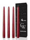 Bordeaux Taper Candles - 4 pack