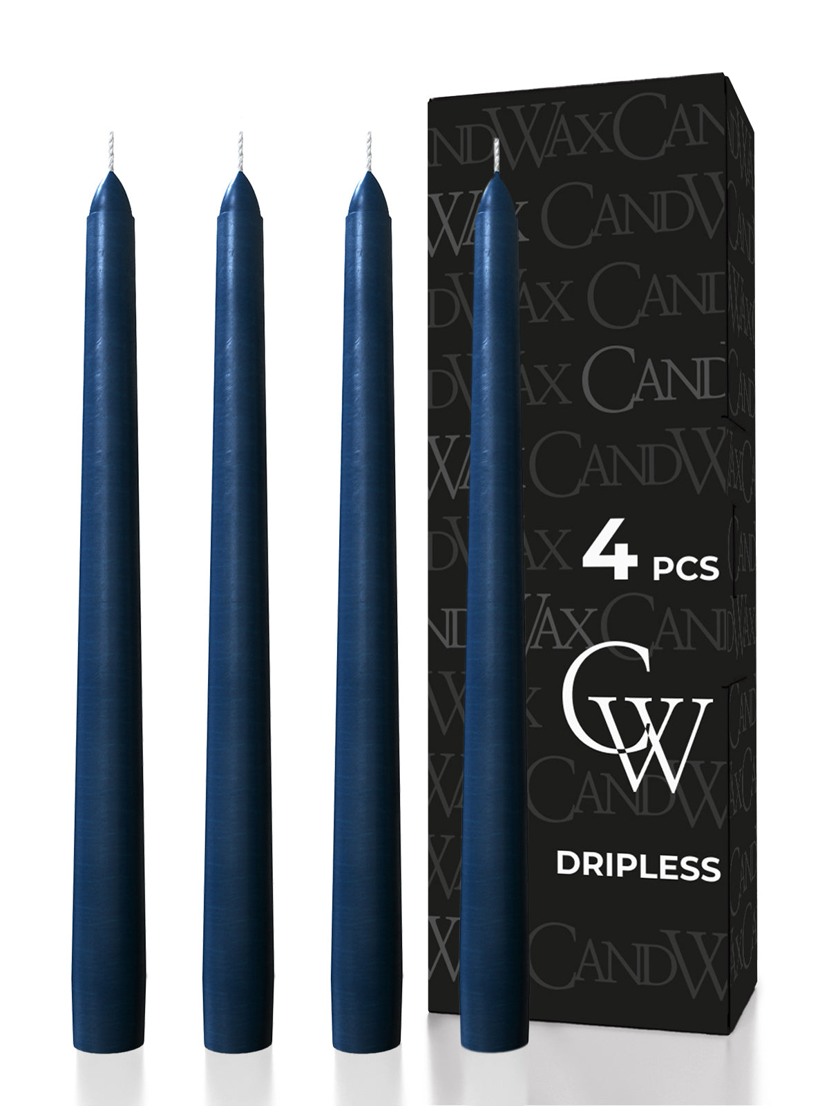 Dark Blue Taper Candles - 4 pack