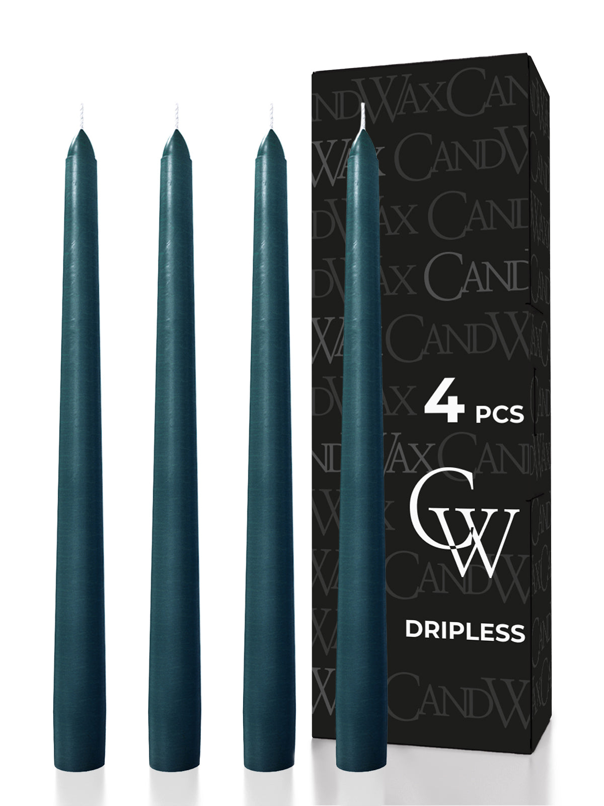 Dark Teal Taper Candles - 4 pack