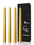 Gold Taper Candles - 4 pack
