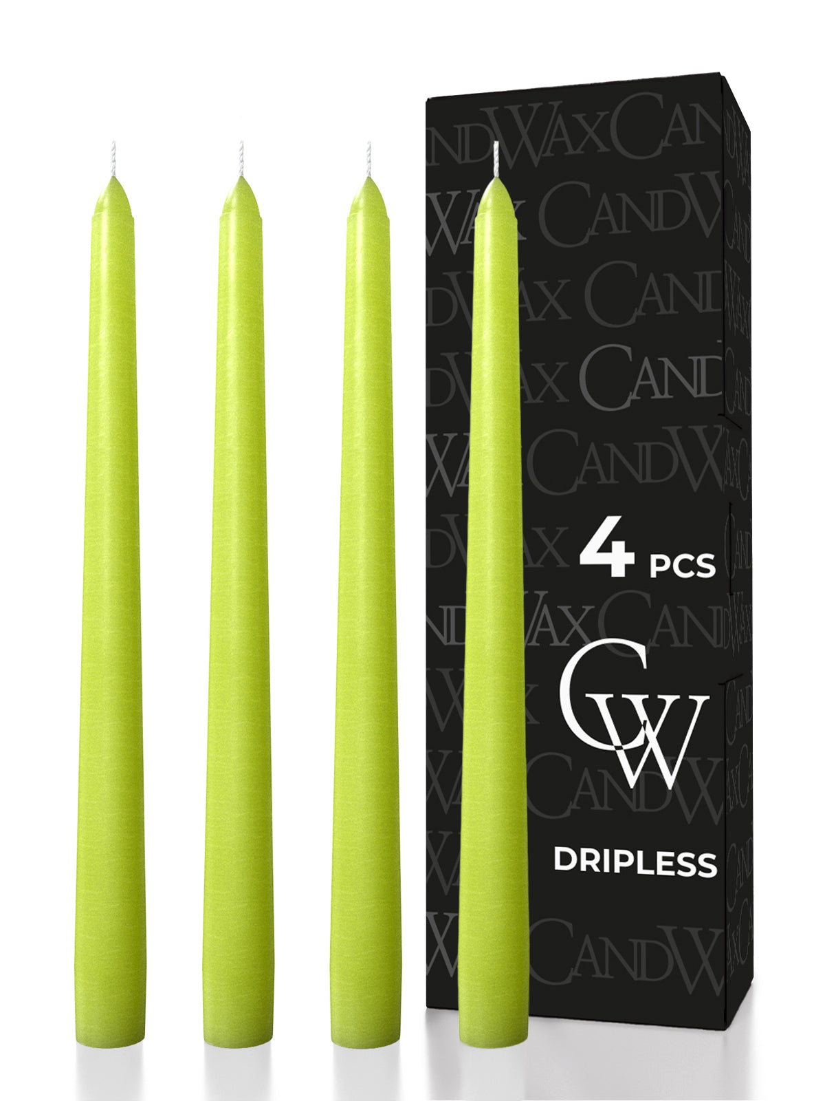 Olive Taper Candles - 4 pack