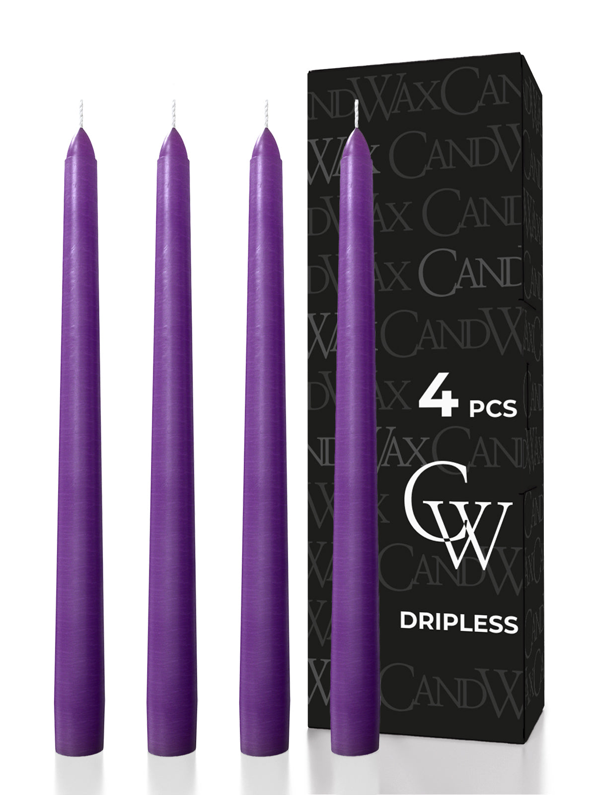 Purple Taper Candles - 4 pack