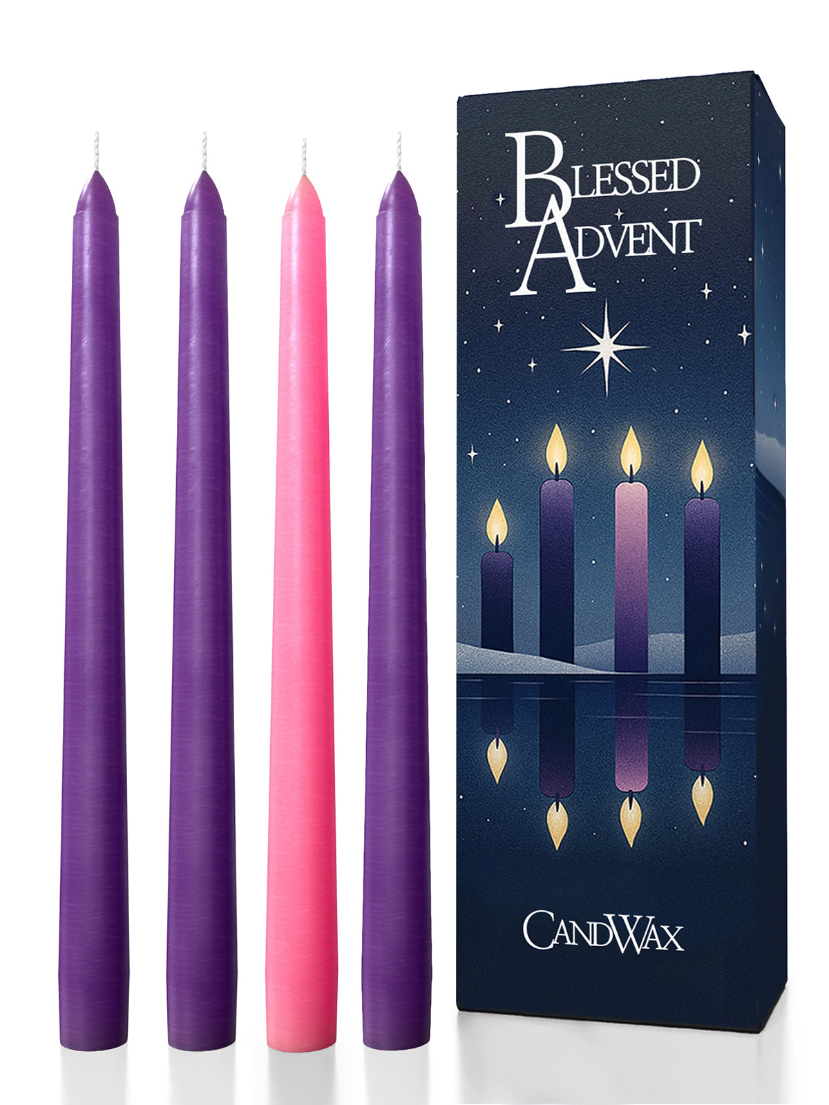 Advent Taper Candles - 4 pack