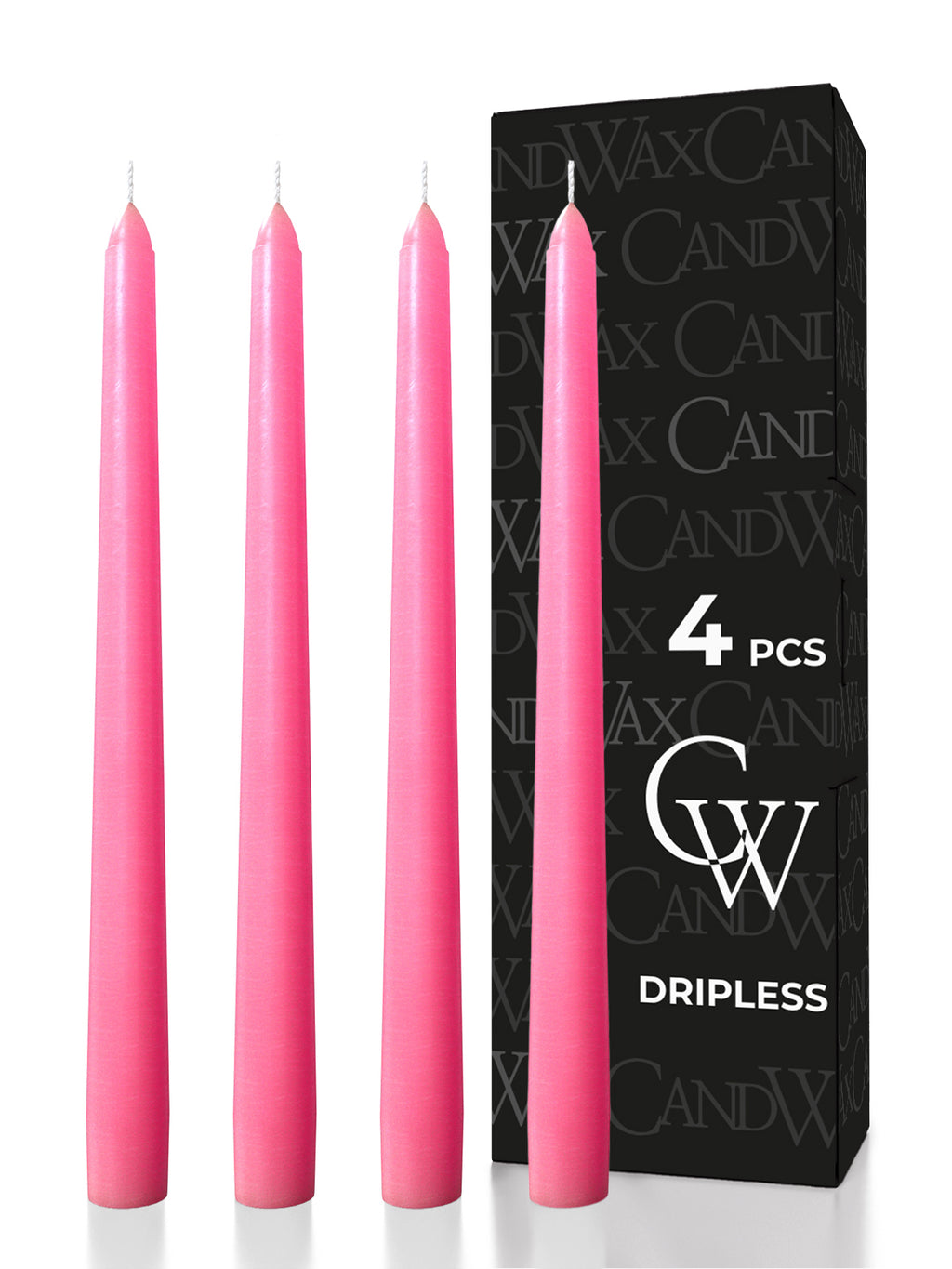 Pink Taper Candles - 4 pack