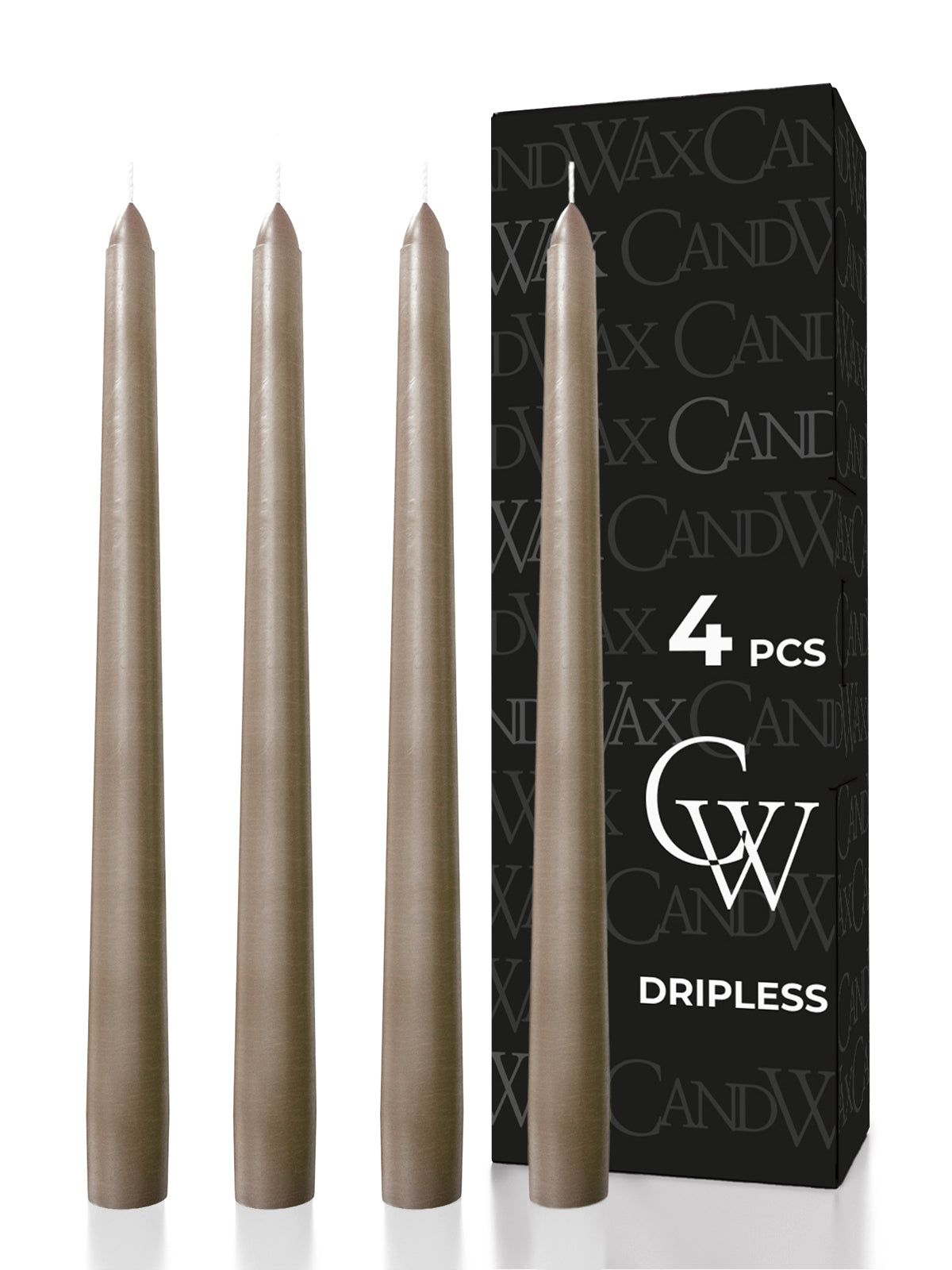 Sand Taper Candles - 4 Pack