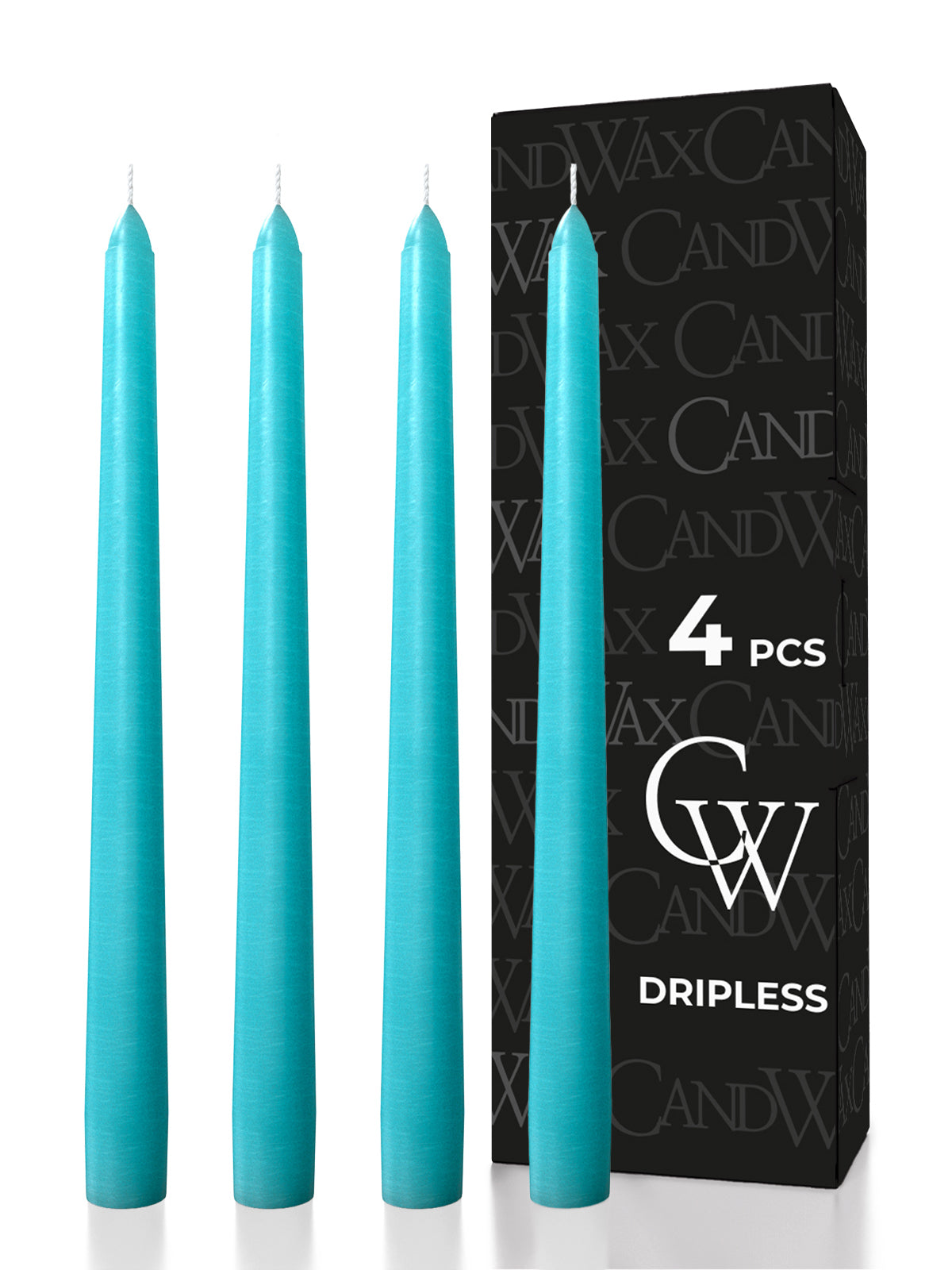 Turquoise Taper Candles - 4 pack