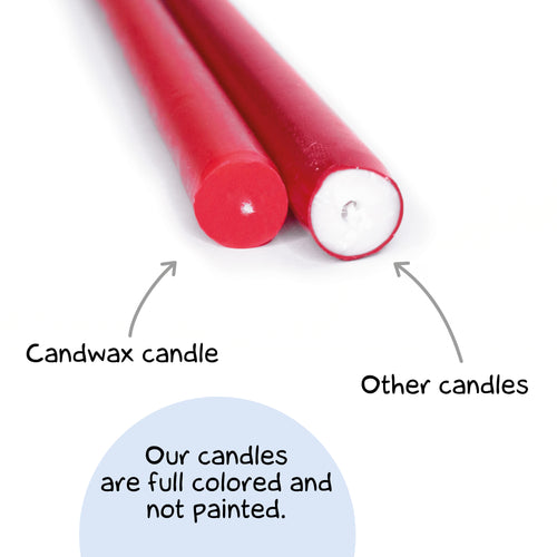 Bordeaux Taper Candles - 12 pack