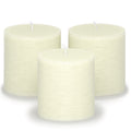 CANDWAX Ivory Pillar Candles 3" - Set of 3pcs