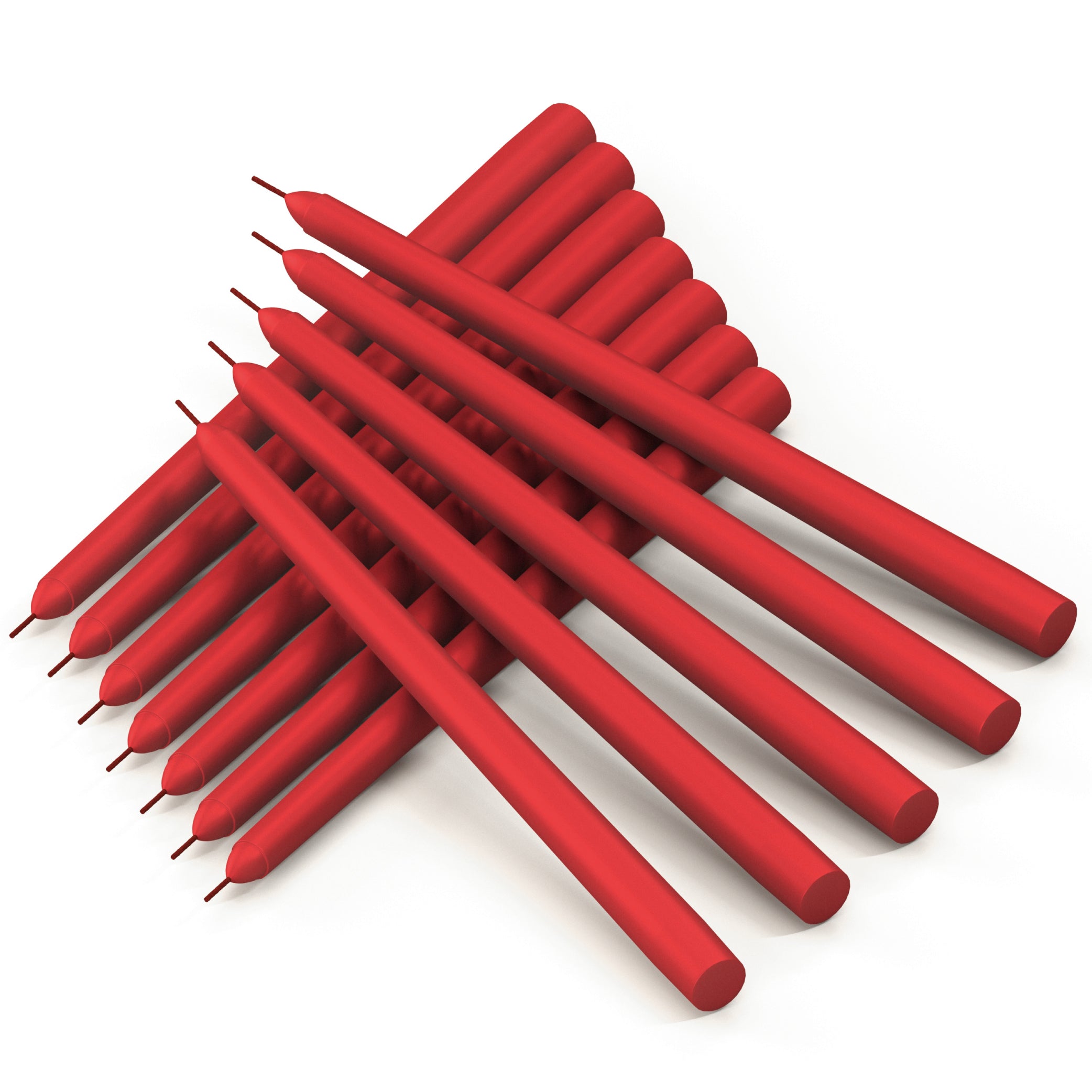 CANDWAX Red Matte Taper Candles 10"