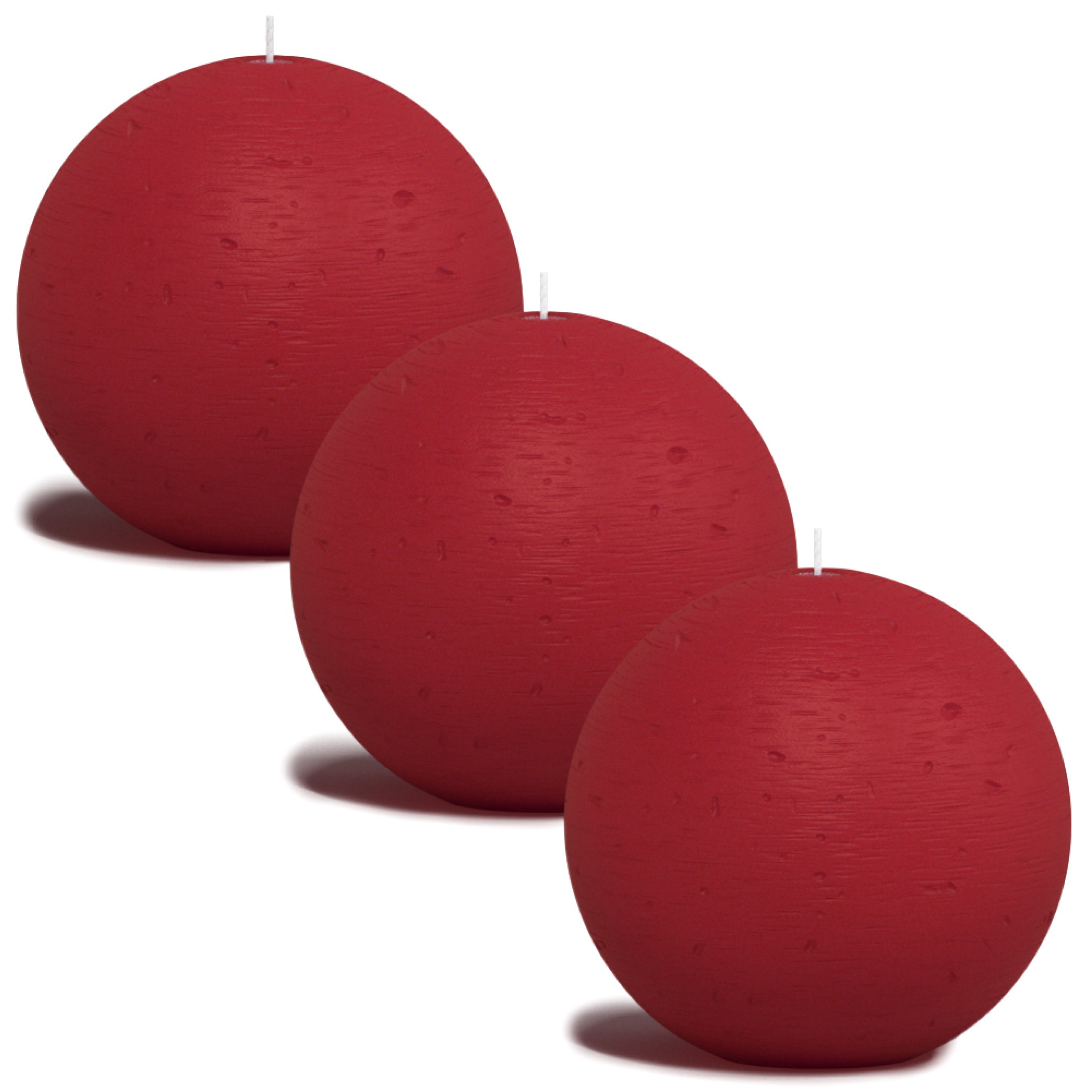 CANDWAX Bordeaux Round Candles 3" - Set of 3 pcs