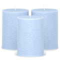 CANDWAX Baby Blue Pillar Candles 4" - Set of 3pcs