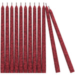 Load image into Gallery viewer, CANDWAX Red Frost Taper Candles 10&quot;
