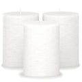 CANDWAX White Pillar Candles 3" - Set of 3pcs