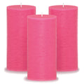 CANDWAX Pink Pillar Candles 6" - Set of 3pcs