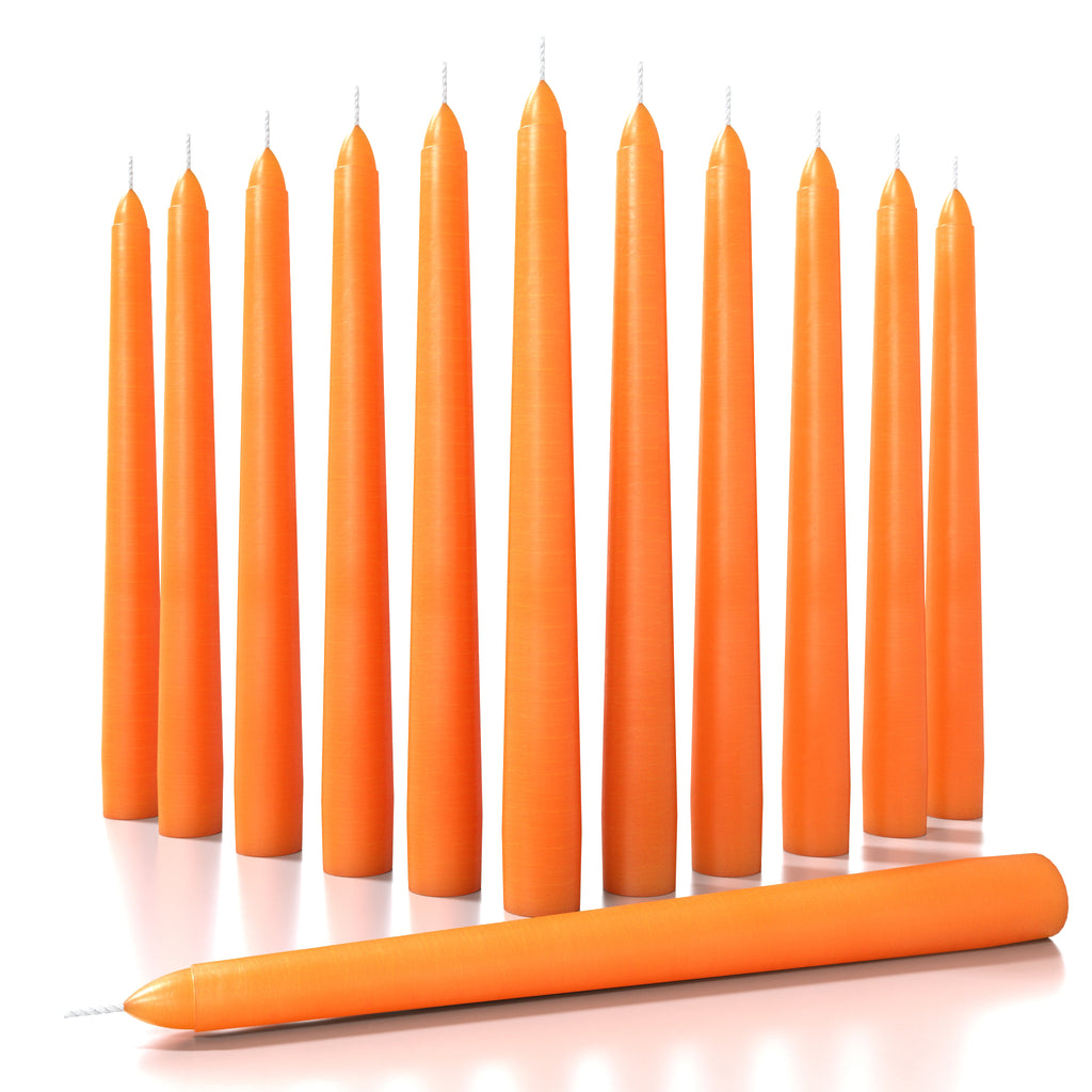 CANDWAX Orange Taper Candles