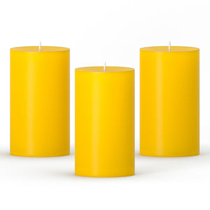 CANDWAX Beeswax Pillar Candles 1.8x3" - Set of 3 pcs