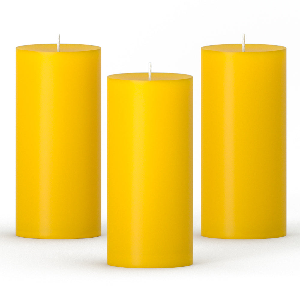 CANDWAX Beeswax Pillar Candles 1.8x4" - Set of 3 pcs