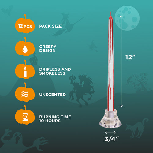 Bloody Taper Candles - 12 pack