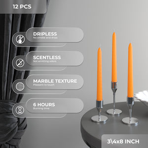 CANDWAX Orange Taper Candles