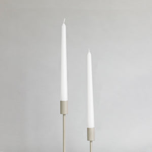 CANDWAX White Matte Taper Candles 10"