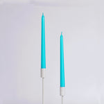 Load image into Gallery viewer, CANDWAX Turquoise Matte Taper Candles 10&quot;
