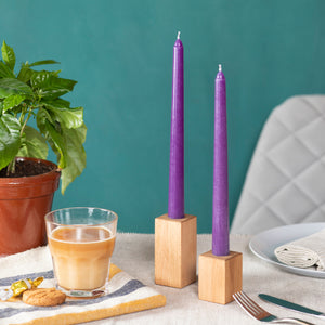 CANDWAX Purple Taper Candles