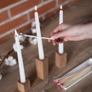 CANDWAX White Taper Candles