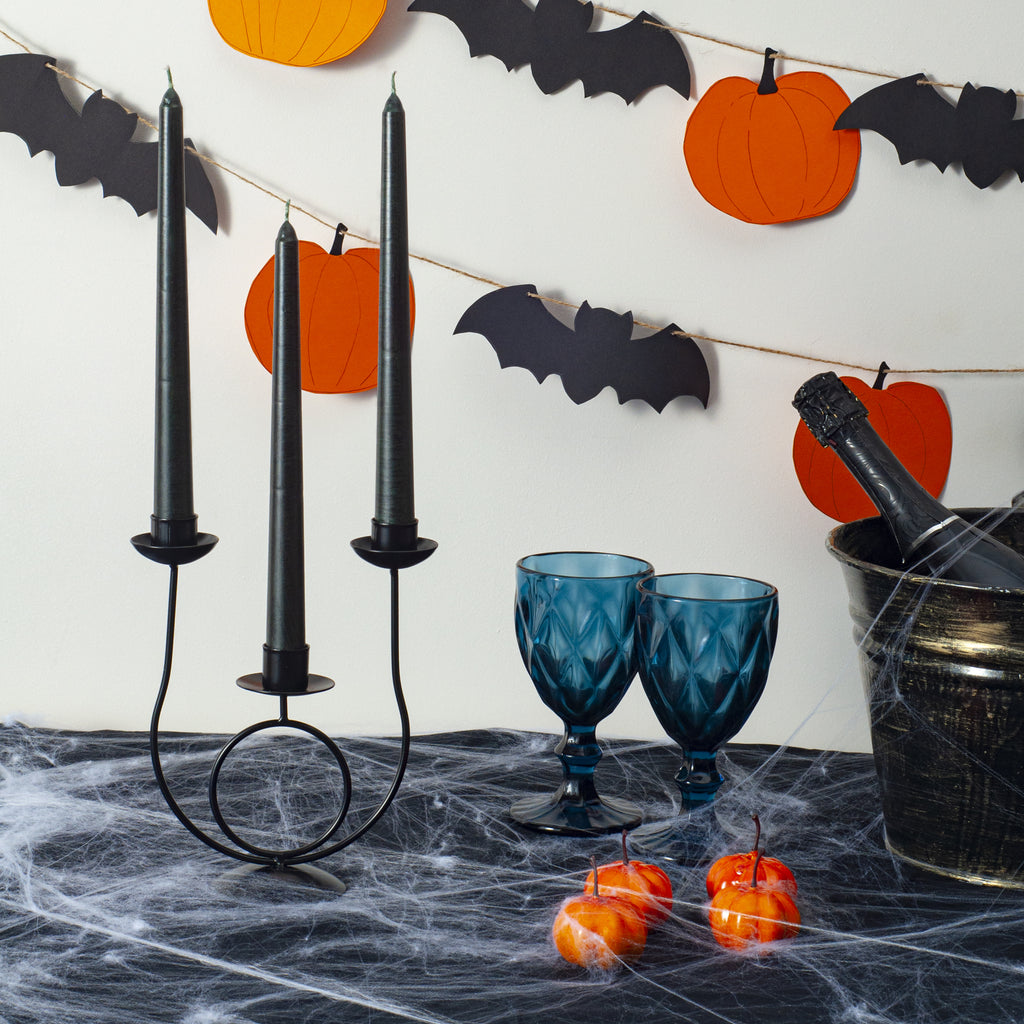 CANDWAX Coal Black Taper Candles