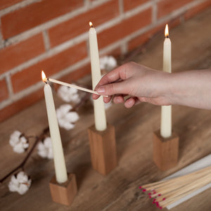 CANDWAX Ivory Taper Candles