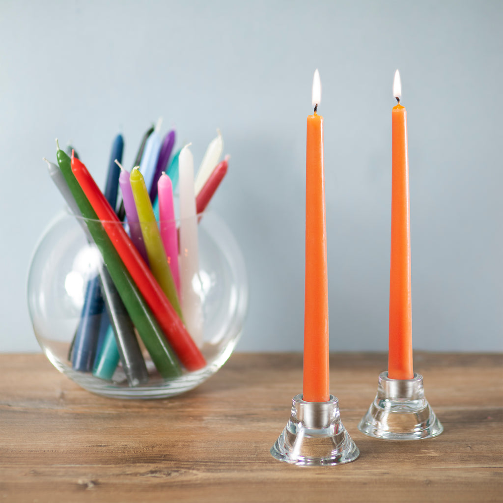 CANDWAX Orange Taper Candles