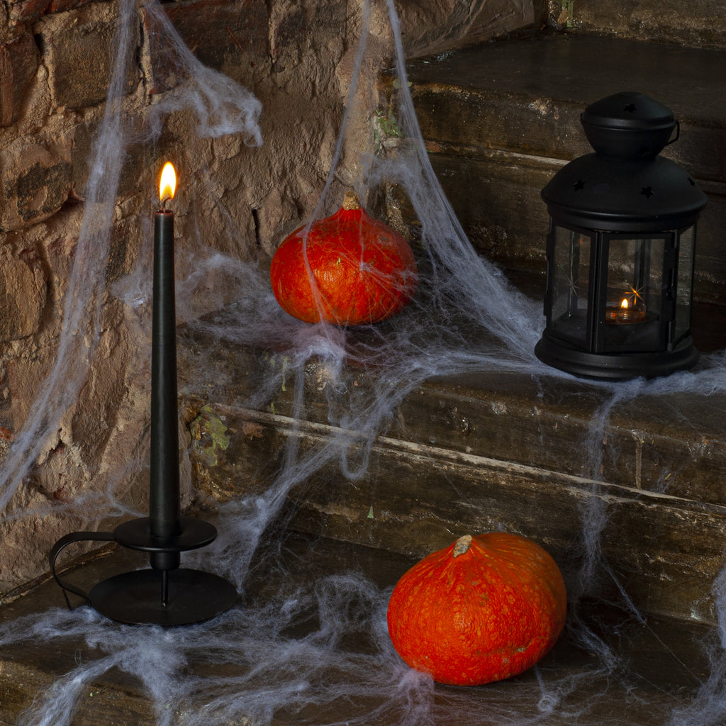 CANDWAX Coal Black Taper Candles