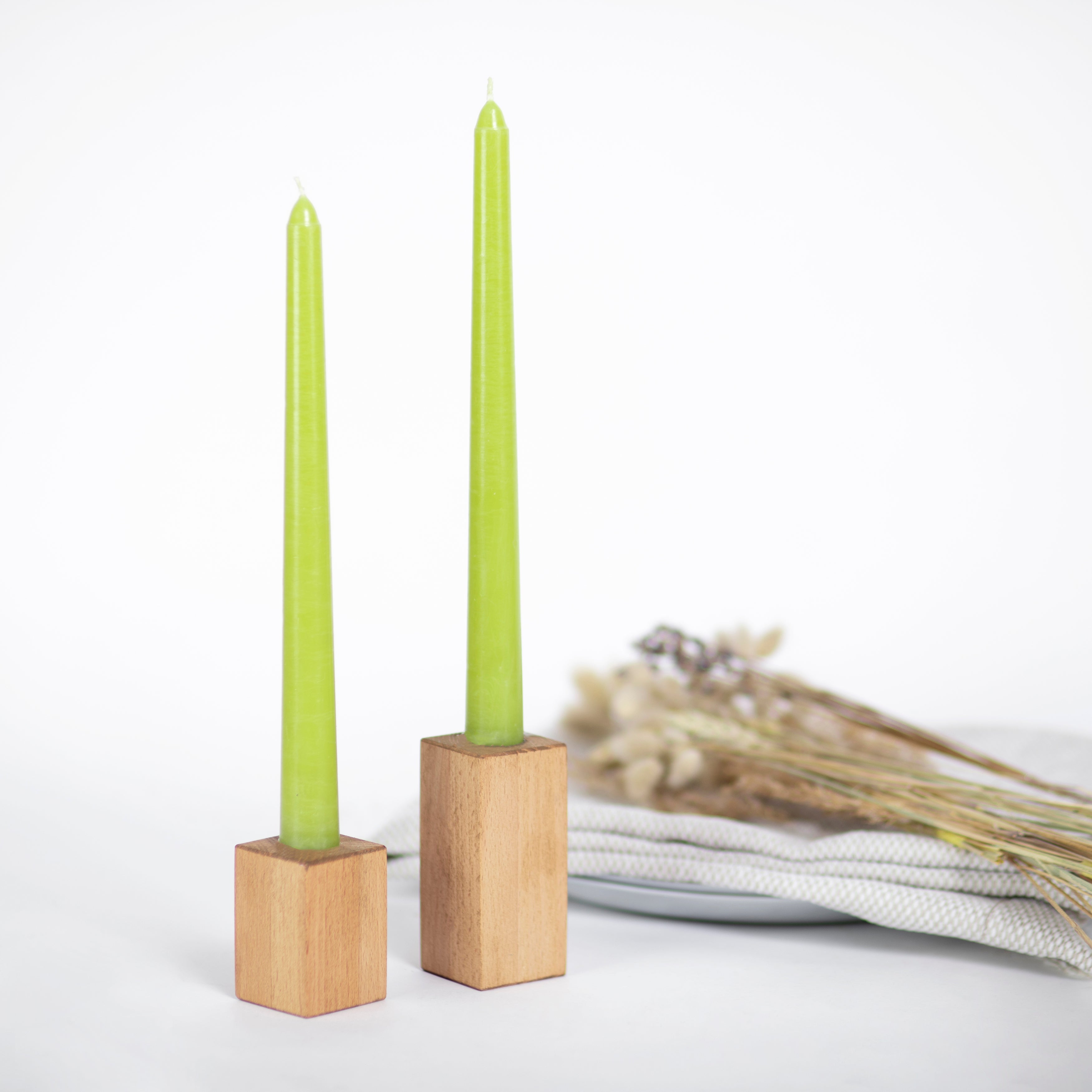CANDWAX Olive Taper Candles